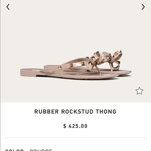 Valentino studded bow flip flops